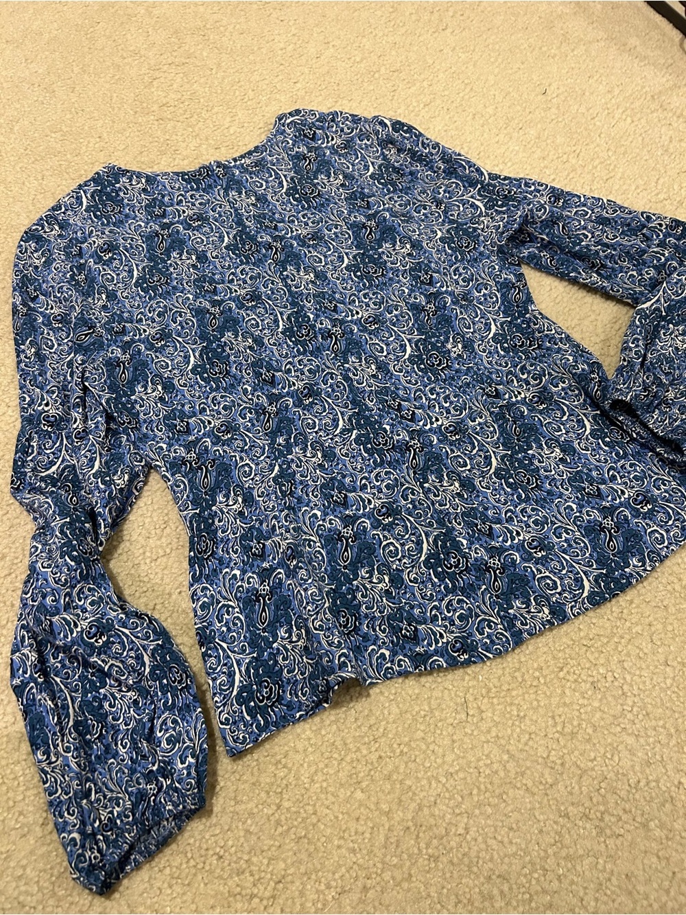 Boden Empire Waist Long Sleeve Blouse Size 10 - Picture 9 of 10